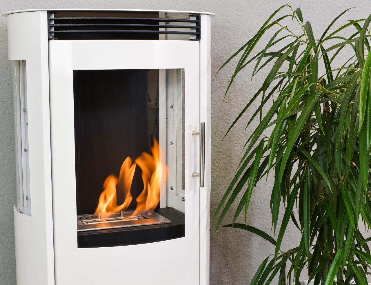 Glow Fire Göteborg Weiss Ethanol Kamin Weiß