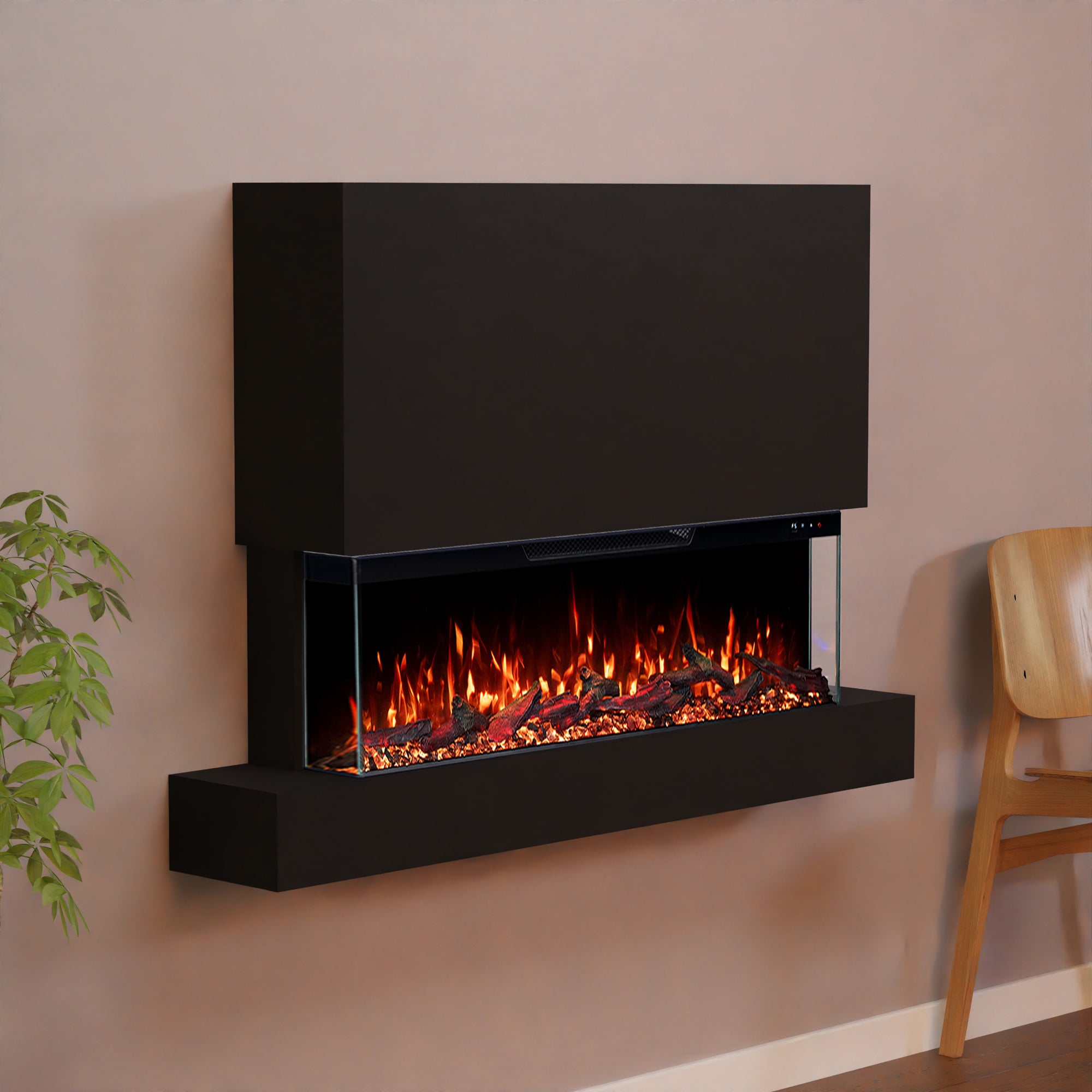 Glow Fire Clear Wall XL Cheminée électrique murale