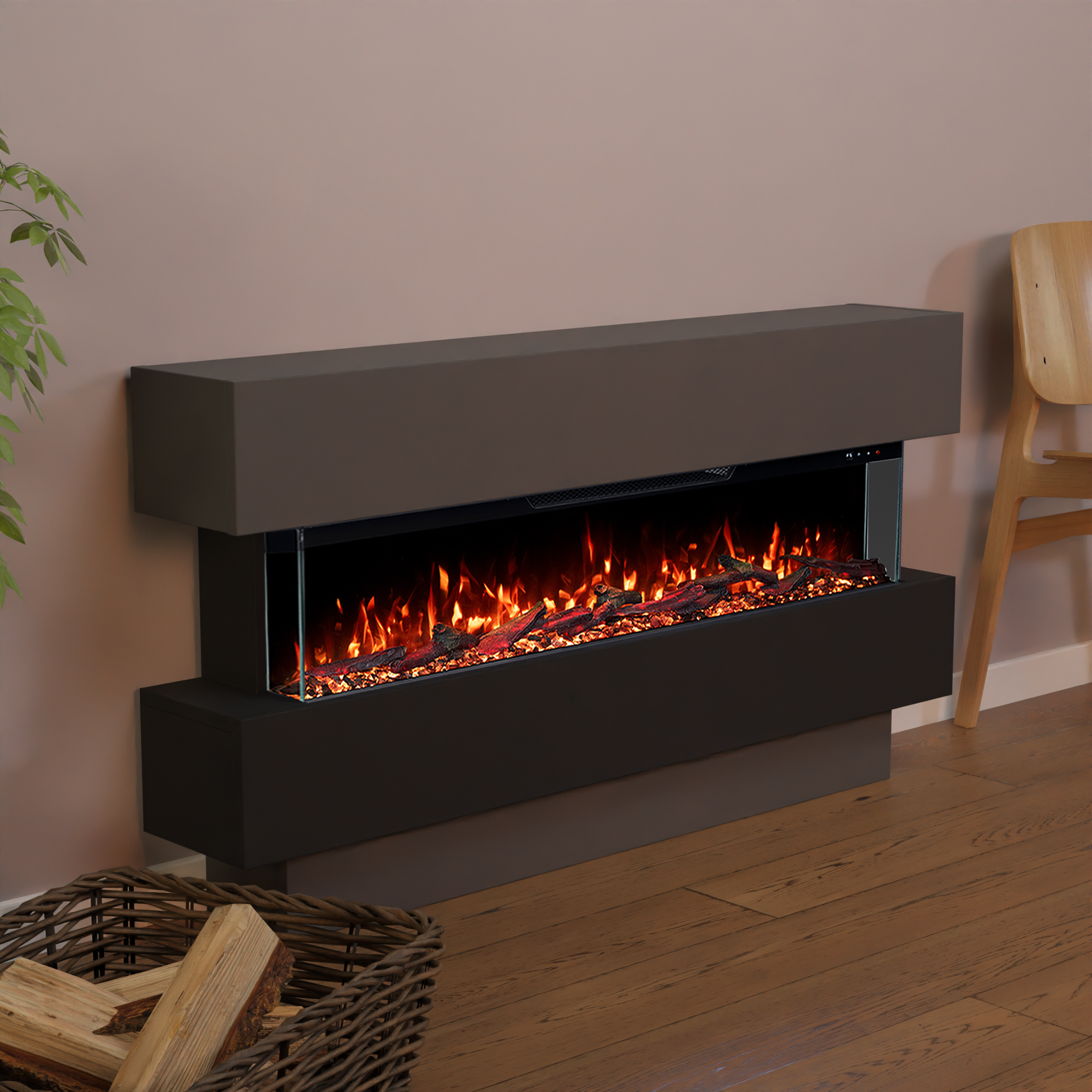 Glow Fire Clear Standkamin Elektrokamin