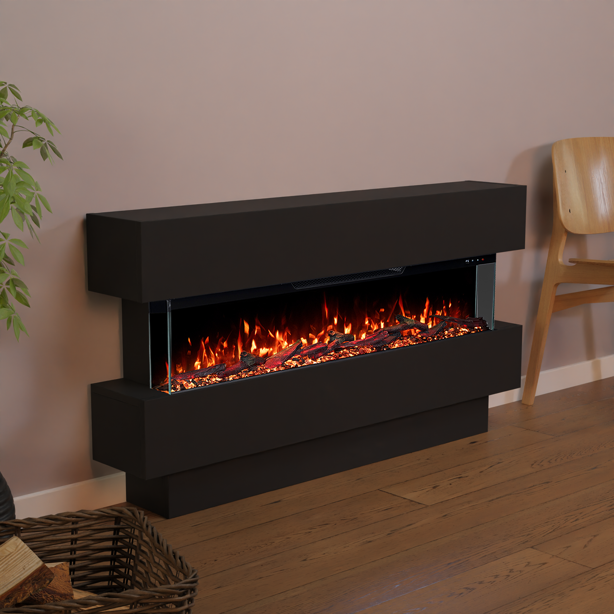 Glow Fire Clear Standkamin Elektrokamin