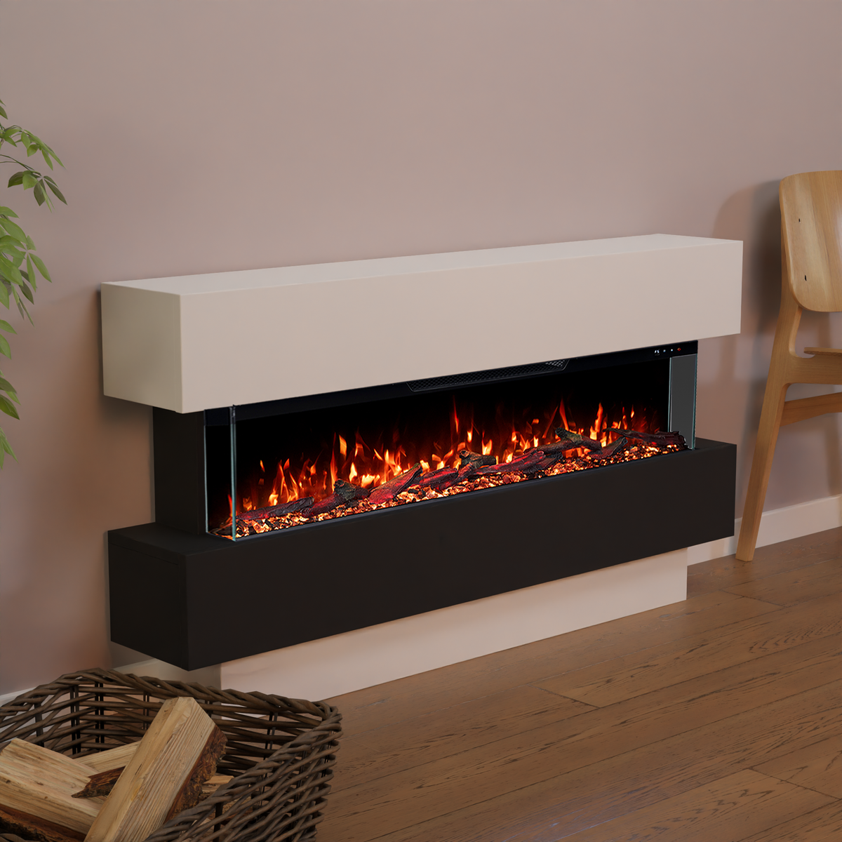 Glow Fire Clear Cheminée sur pied électrique