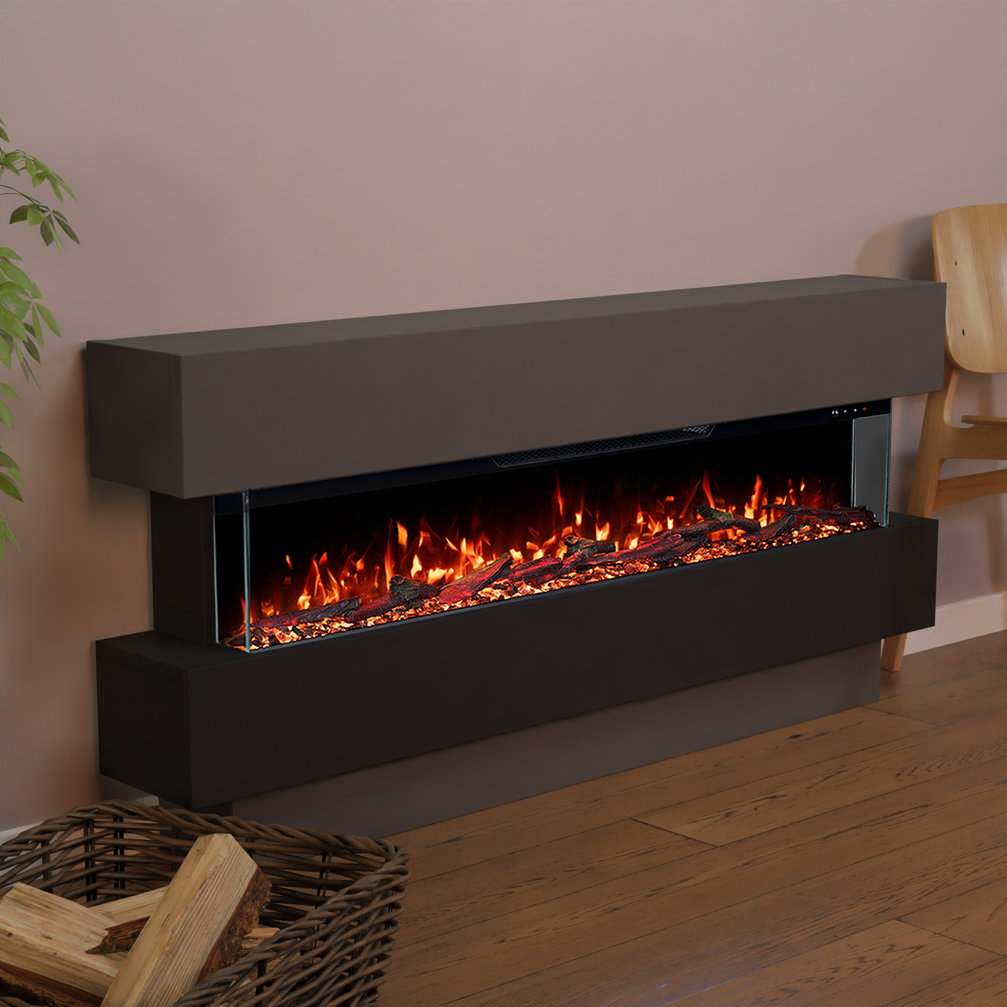 Glow Fire Clear Standkamin Elektrokamin