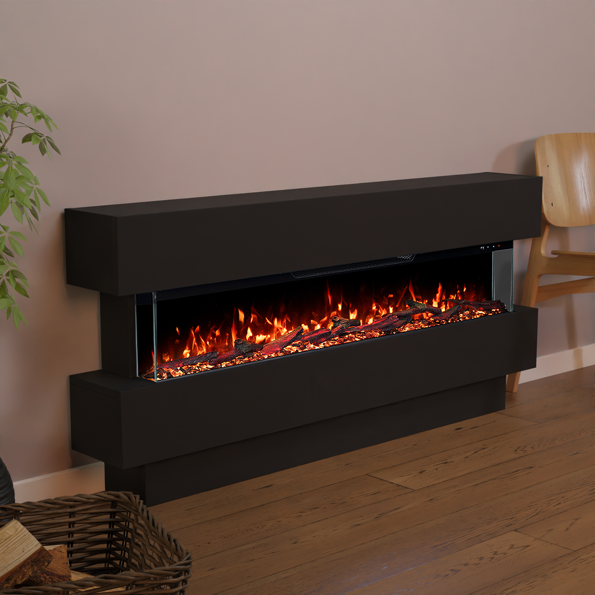 Glow Fire Clear Standkamin Elektrokamin