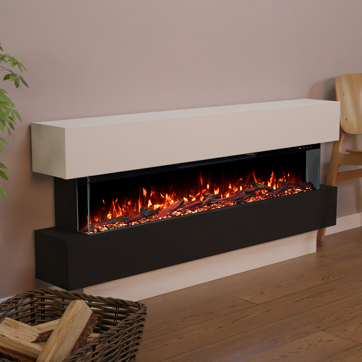 Glow Fire Clear Cheminée sur pied électrique