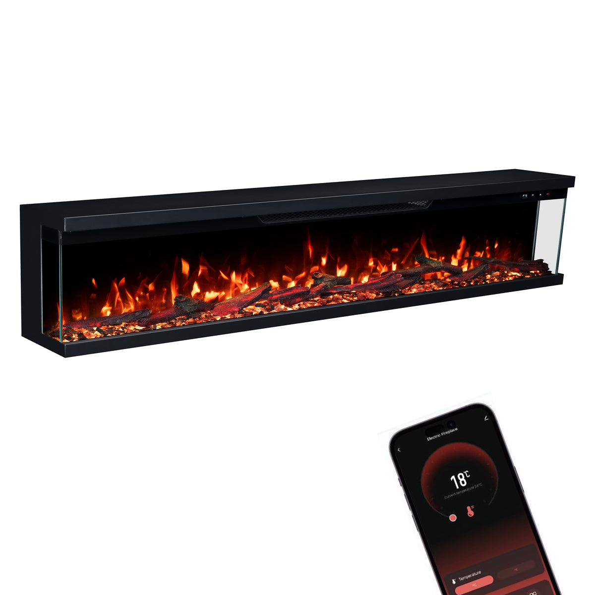 Insert de cheminée électrique Glow Fire