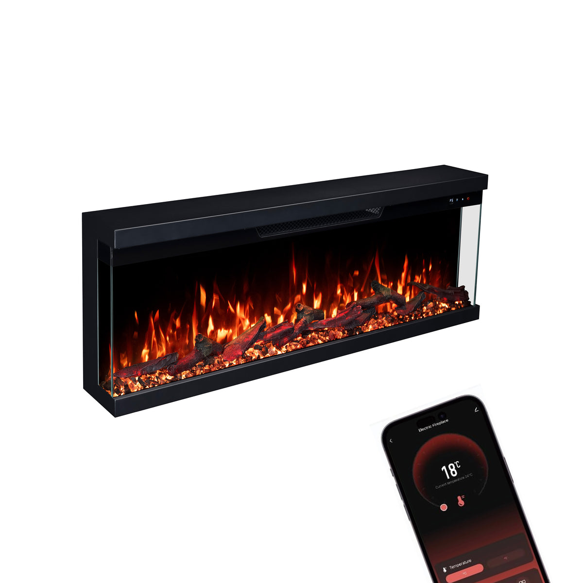 Insert de cheminée électrique Glow Fire