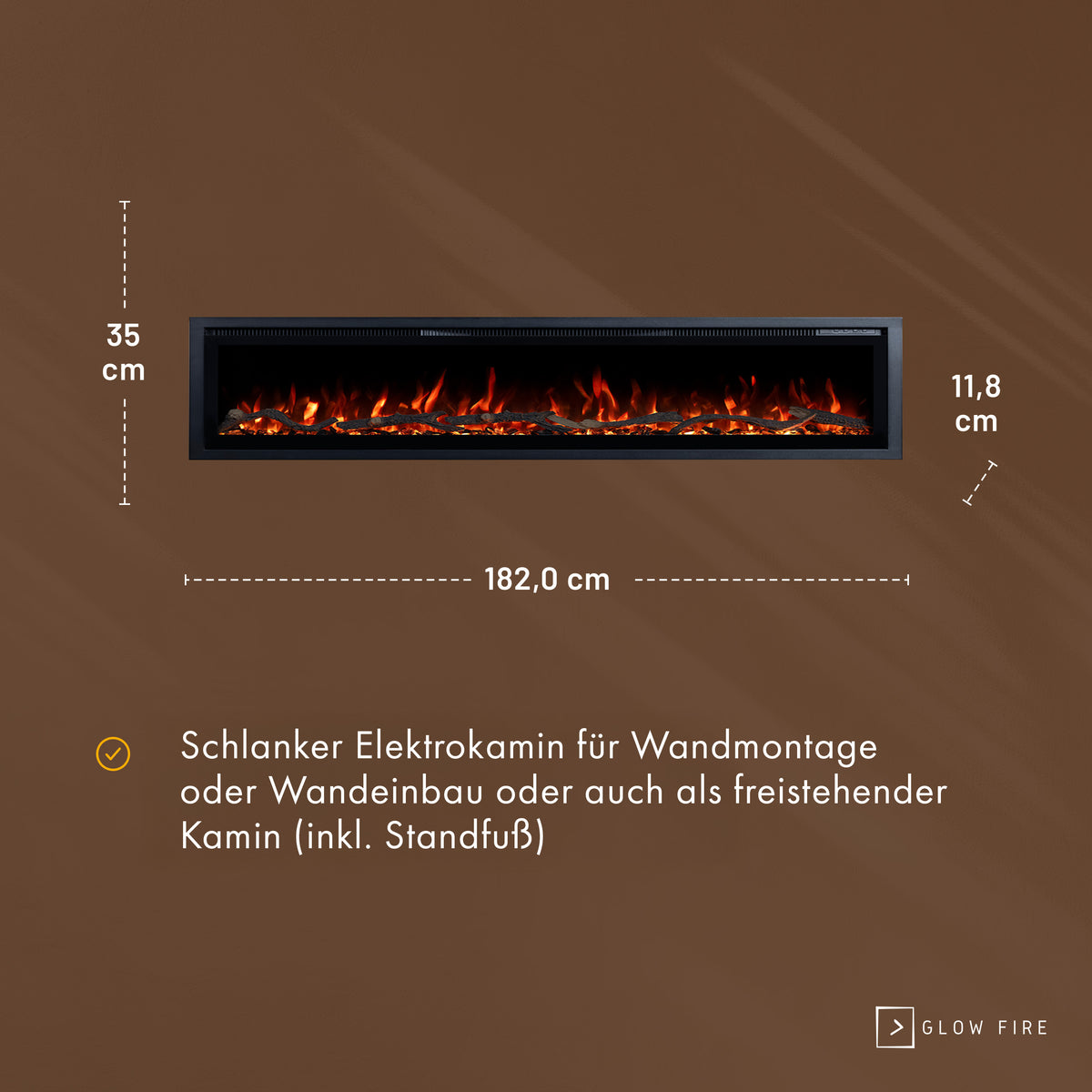Insert de cheminée électrique Glow Fire Core