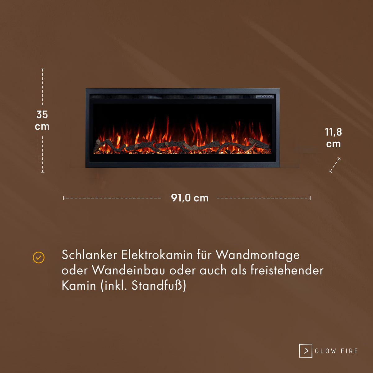 Insert de cheminée électrique Glow Fire Core
