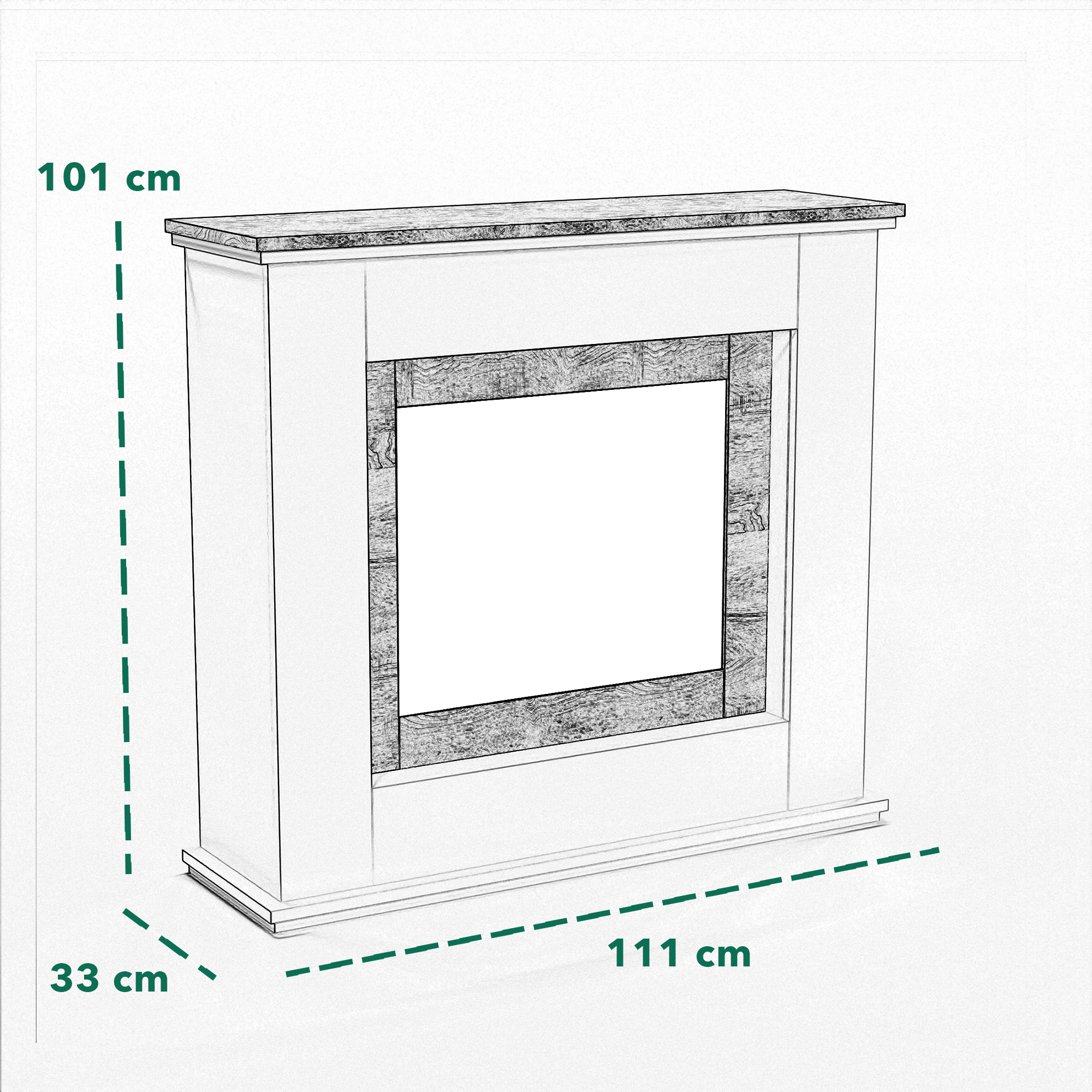 Glow Fire Europa Oak Elektrokamin