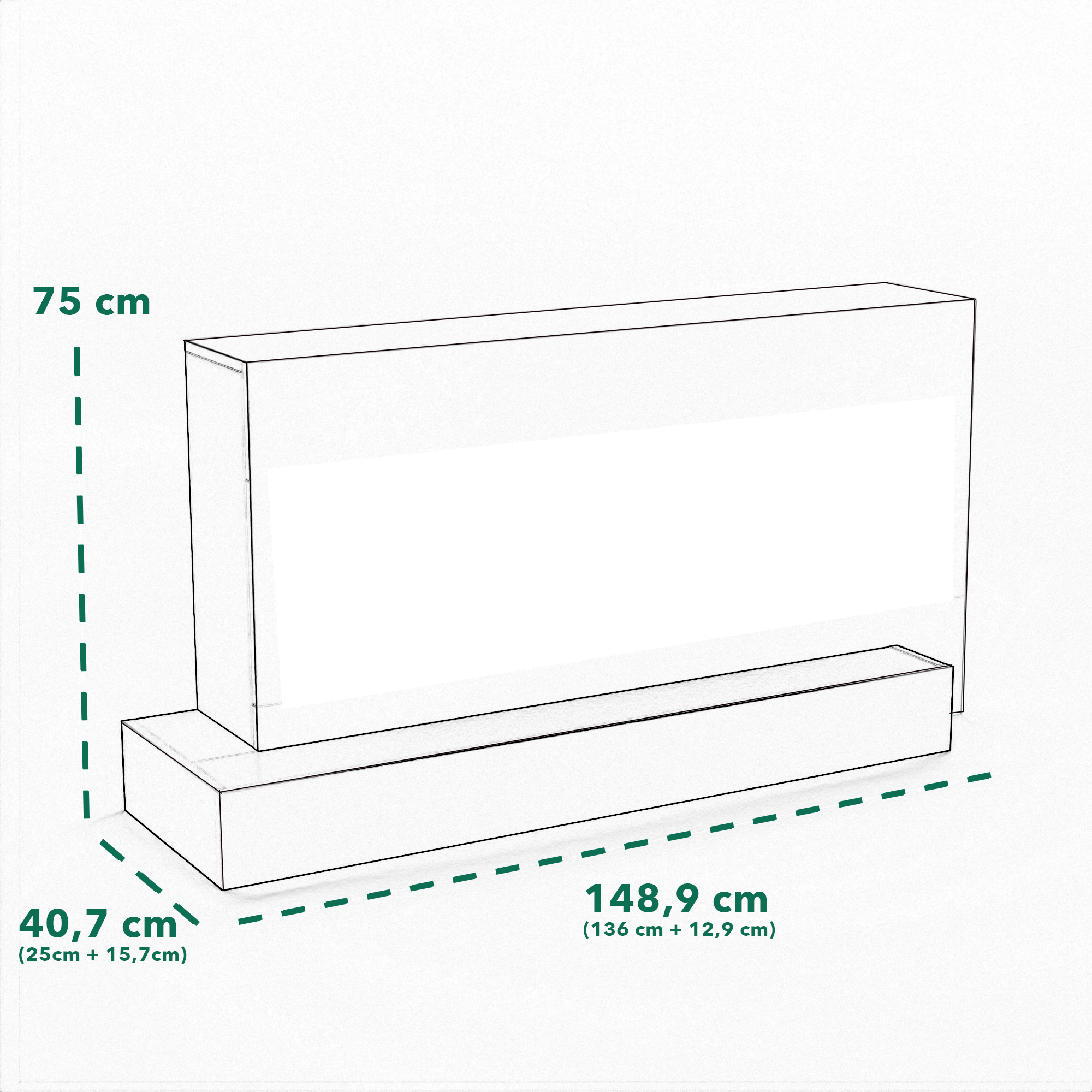 Glow Fire Hestia Elektrokamin Links/Rechts