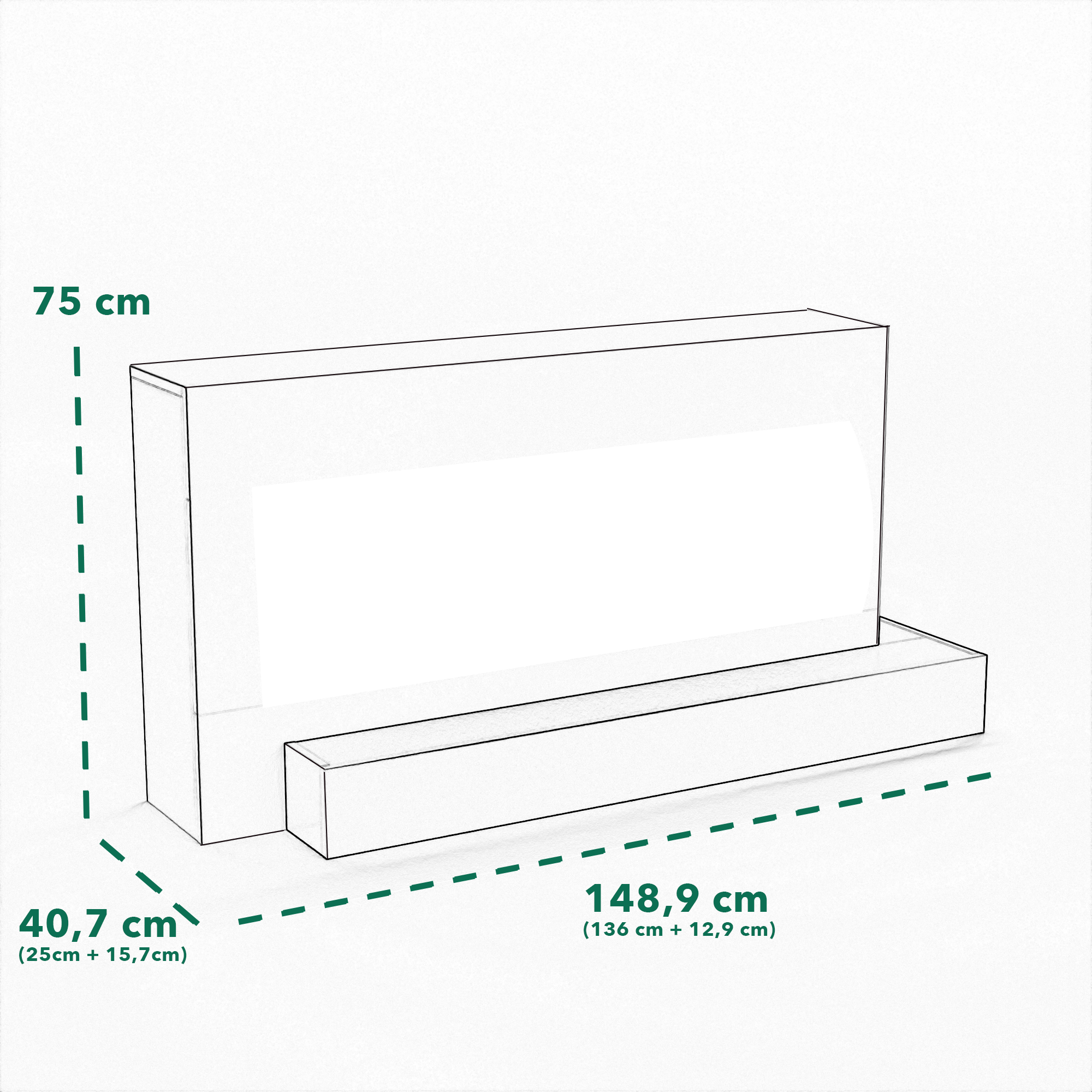 Glow Fire Hestia Elektrokamin Links/Rechts