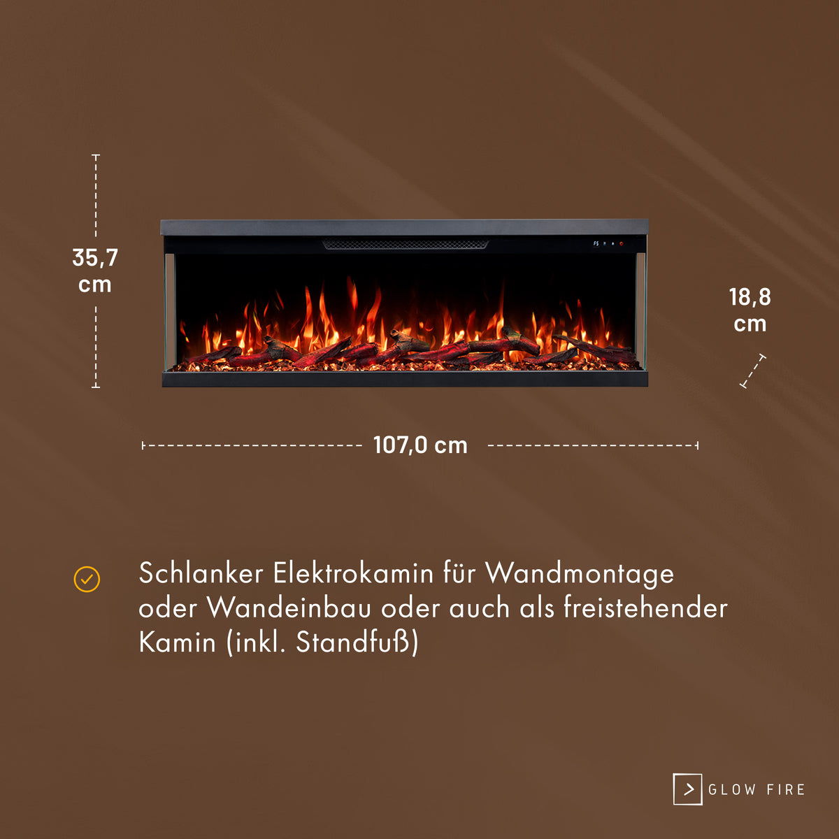 Insert de cheminée électrique Glow Fire