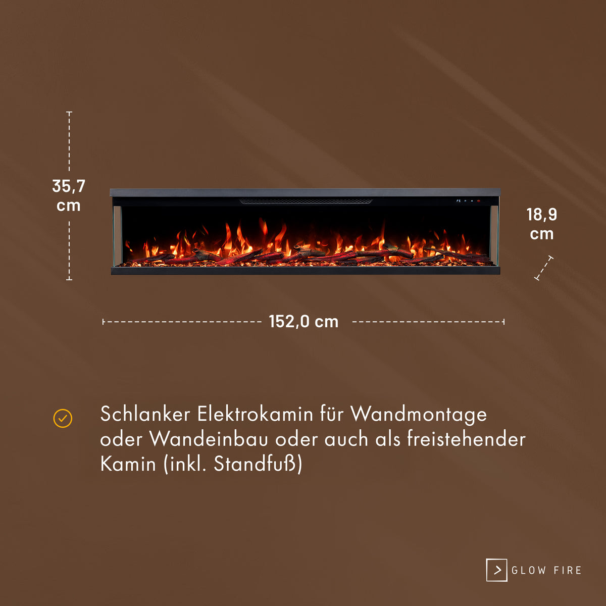Insert de cheminée électrique Glow Fire