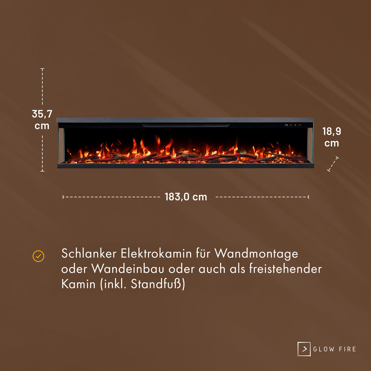 Insert de cheminée électrique Glow Fire