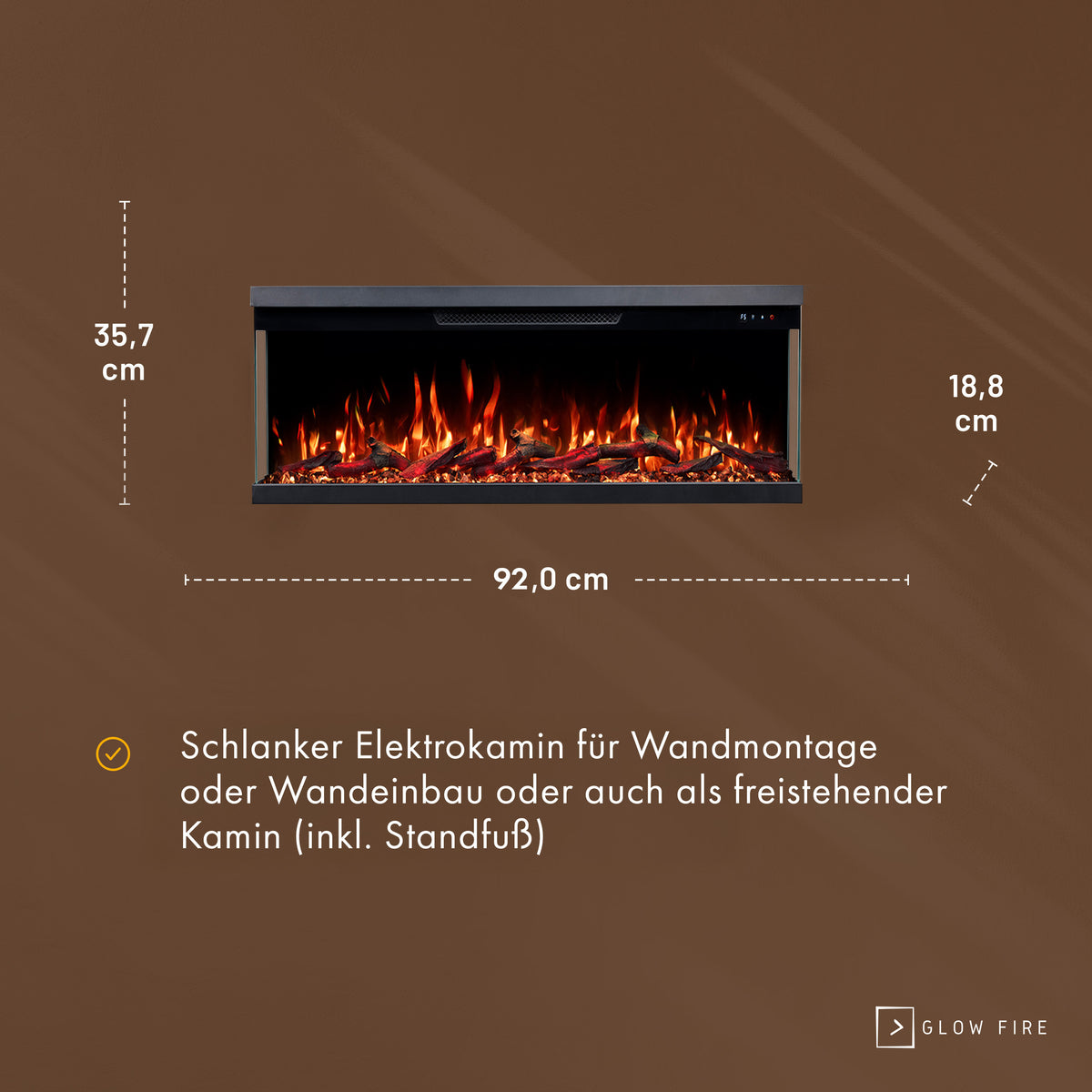 Insert de cheminée électrique Glow Fire