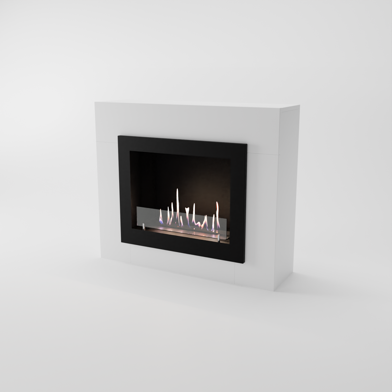 Glow Fire Alta Ethanol Kamin Weiß