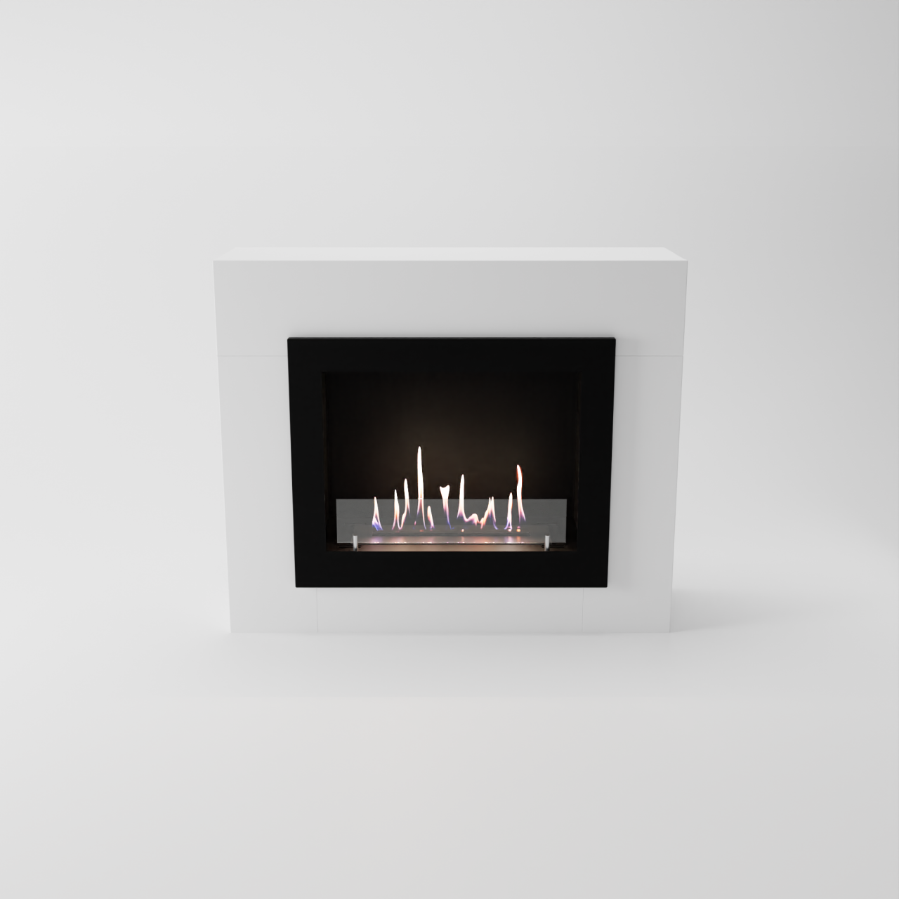 Glow Fire Alta Ethanol Kamin Weiß