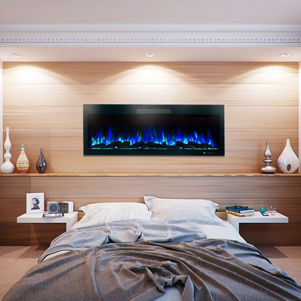 Glow Fire Inside 127 Schwarz Elektrokamin