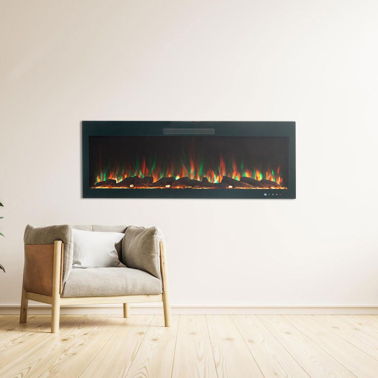 Glow Fire Inside 127 Schwarz Elektrokamin