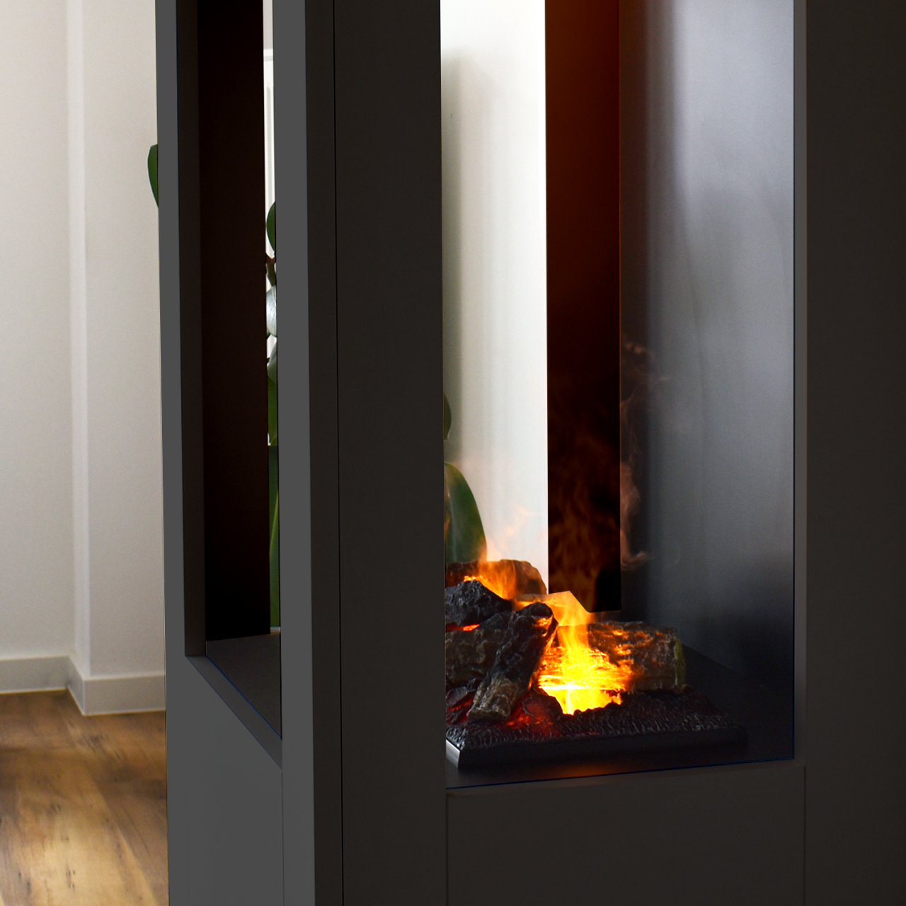 Glow Fire Böll Schwarz Elektrokamin mit Wasserdampf