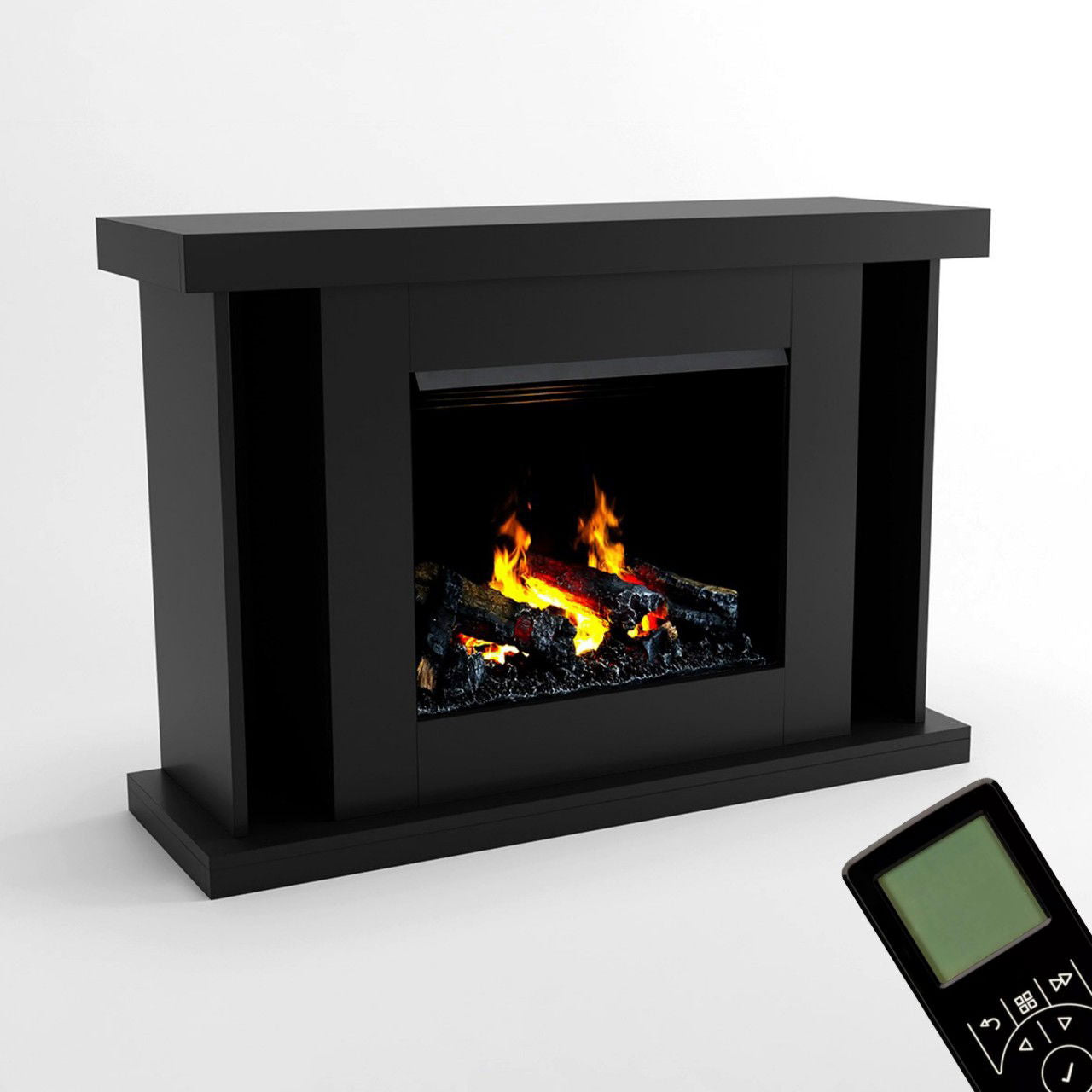 Glow Fire Ares Opti Myst Schwarz Elektrokamin mit Wasserdampf