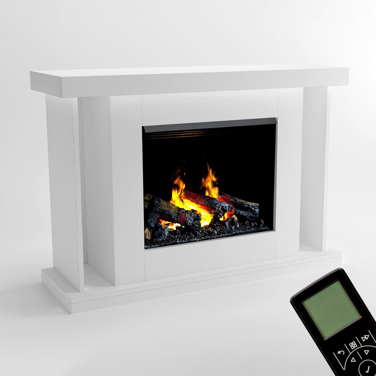 Glow Fire Ares Opti Myst Weiß Elektrokamin mit Wasserdampf