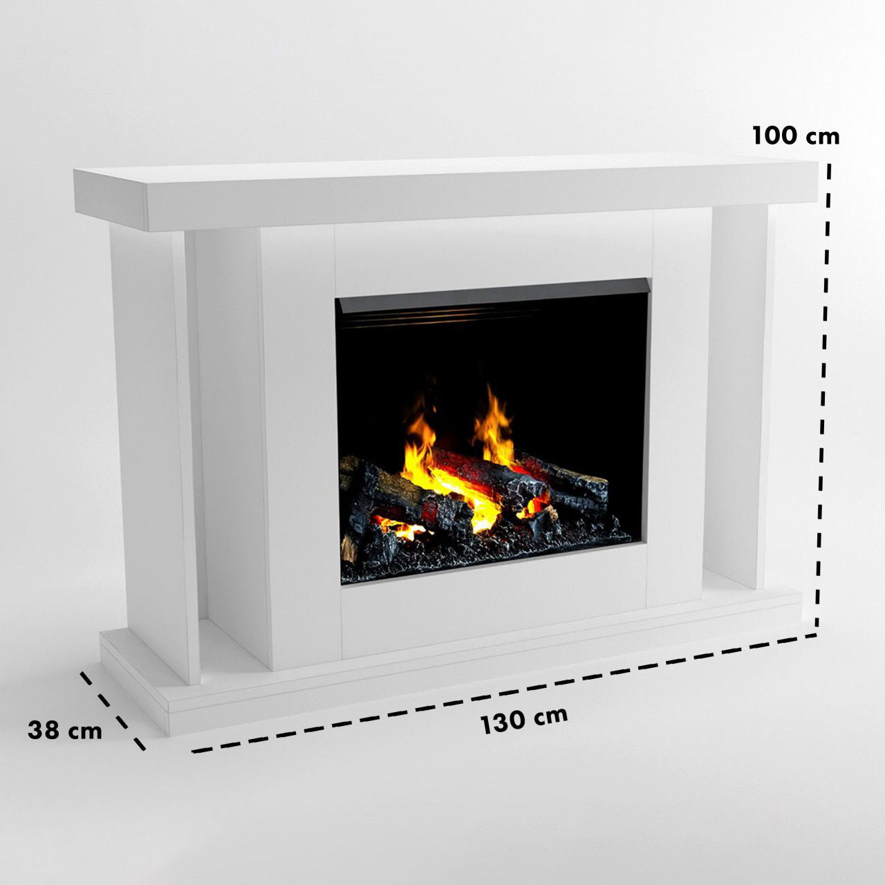 Glow Fire Ares Opti Myst Weiß Elektrokamin mit Wasserdampf