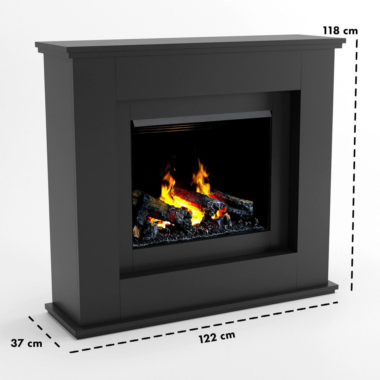 Glow Fire Athene Opti Myst Grau Elektrokamin mit Wasserdampf