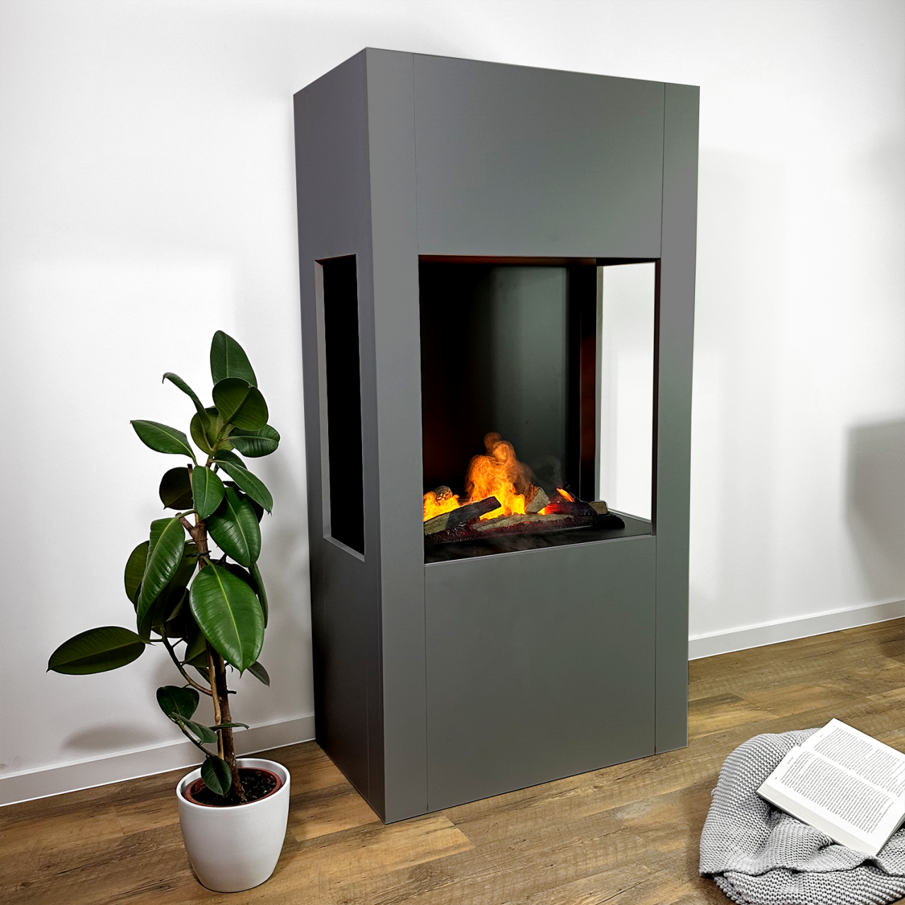 Glow Fire Böll Grau Elektrokamin mit Wasserdampf