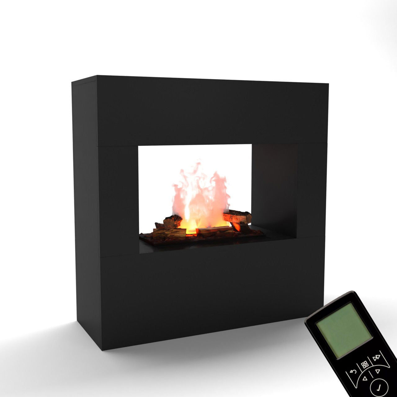 Glow Fire Goethe Elektrokamin OMC 600 mit Deluxe Echtholzdekoration