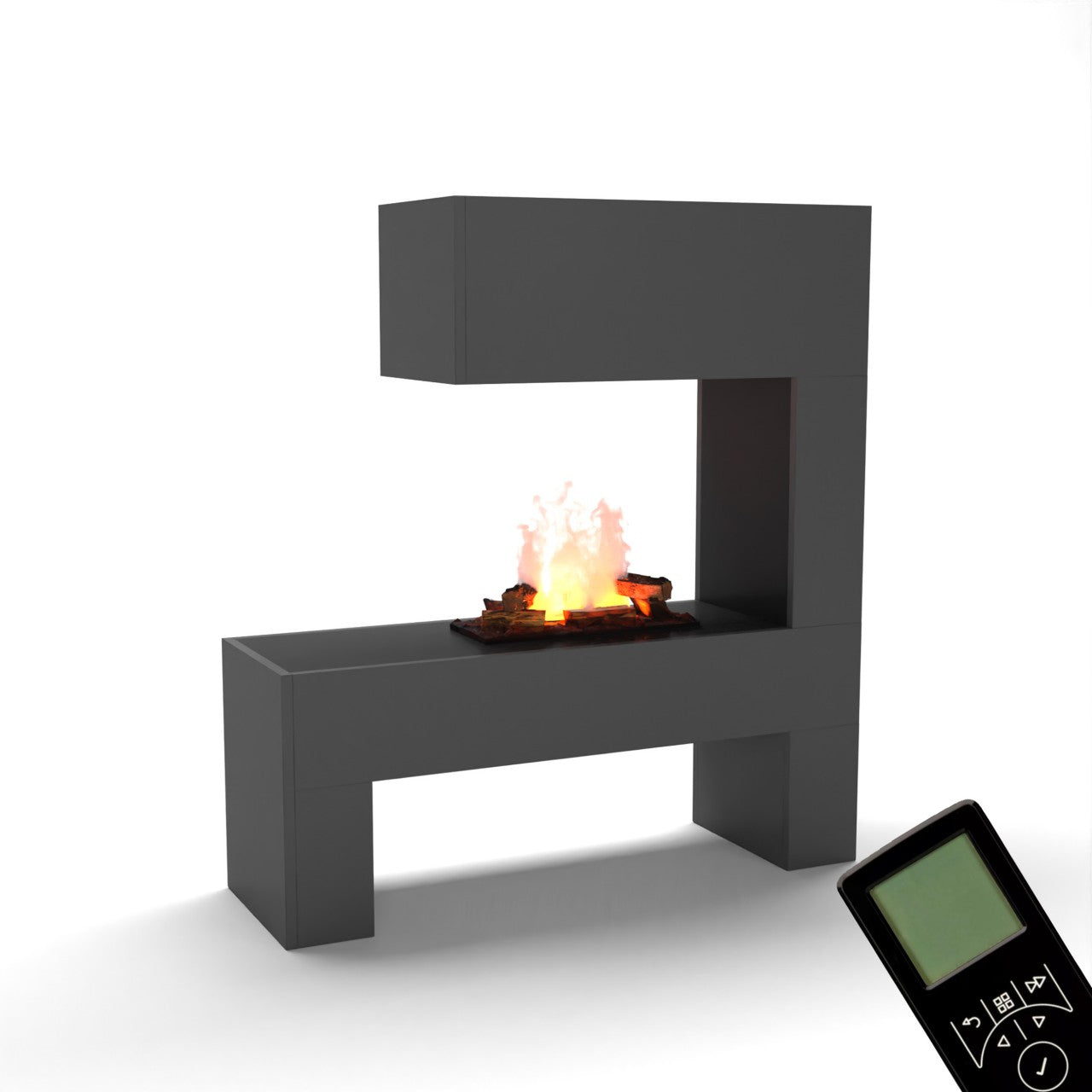 Glow Fire Mozart Elektrokamin OMC 600 mit Deluxe Echtholzdekoration