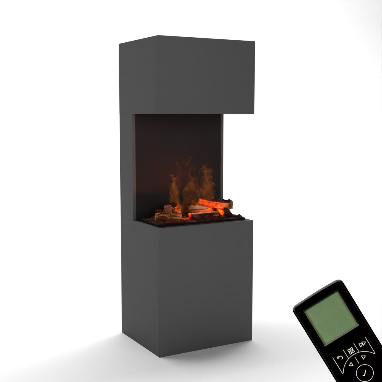 Glow Fire Beethoven Elektrokamin OMC 600 mit Deluxe Echtholzdekoration