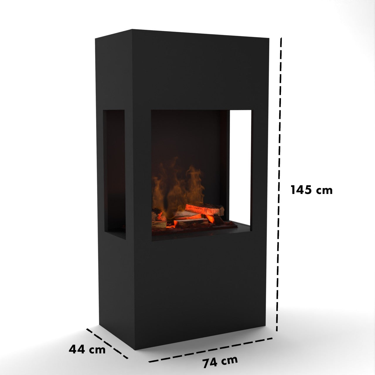 Glow Fire Böll Schwarz Elektrokamin mit Wasserdampf
