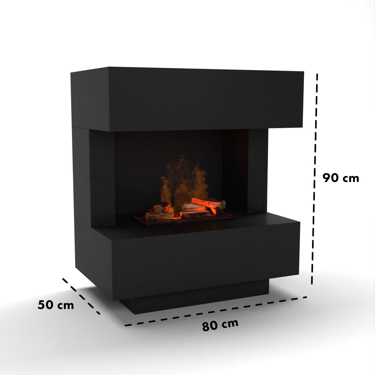 Glow Fire Kleist Elektrokamin OMC 600 mit Deluxe Echtholzdekoration