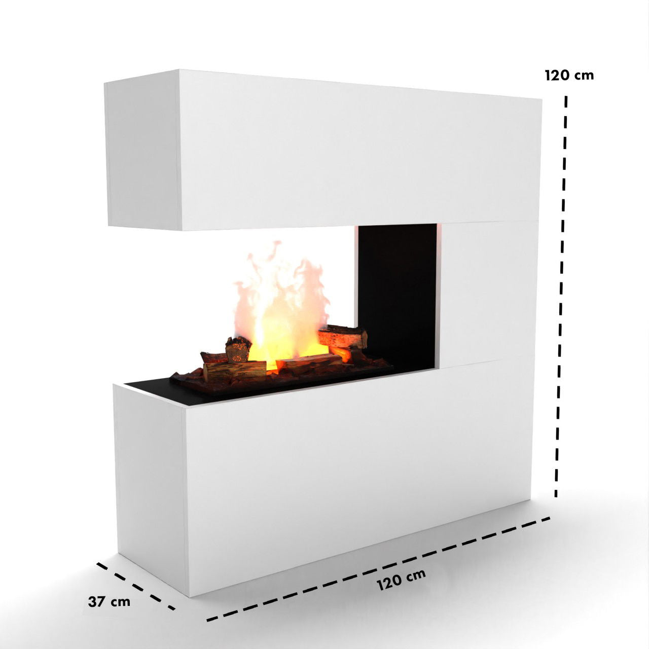 Glow Fire Schiller Elektrokamin OMC 600 mit Deluxe Echtholzdekoration
