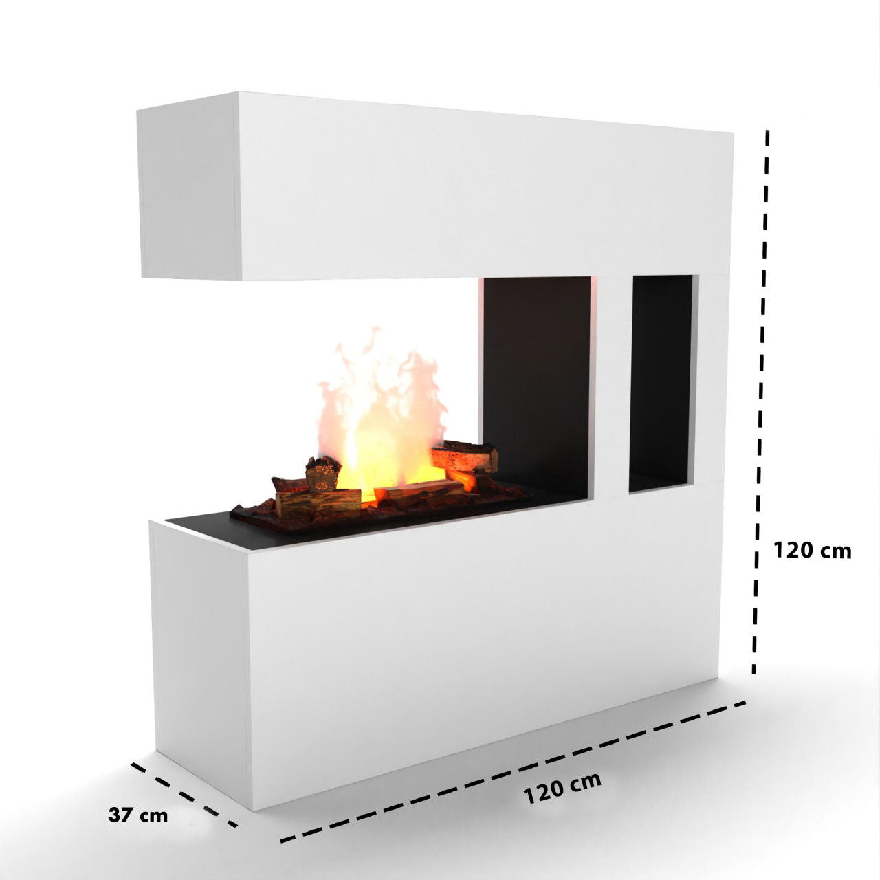 Glow Fire Schiller Pocket Weiß Elektrokamin mit Wasserdampf