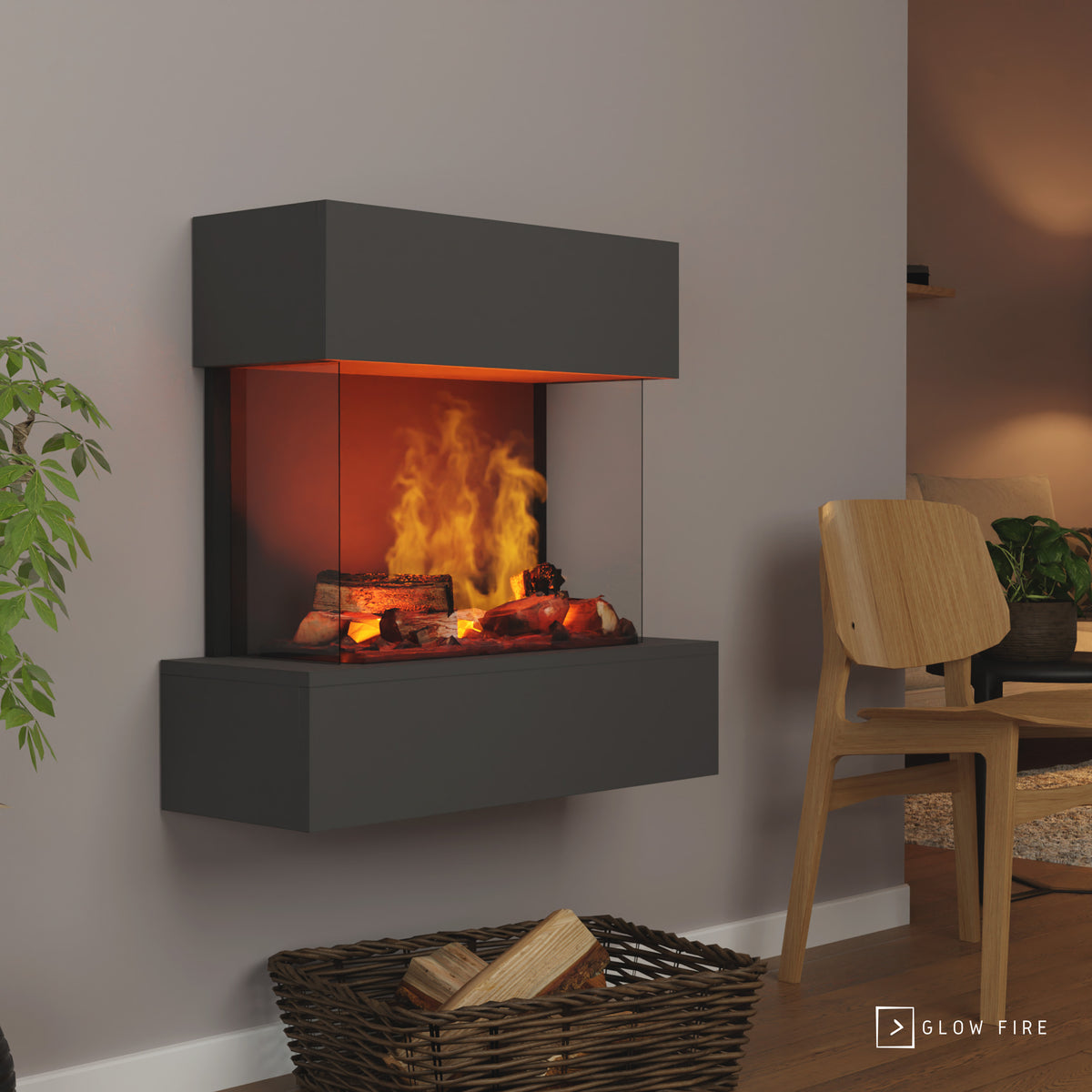 Cheminée électrique Glow Fire Hölderlin