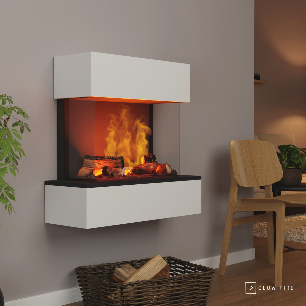 Cheminée électrique Glow Fire Hölderlin Sims