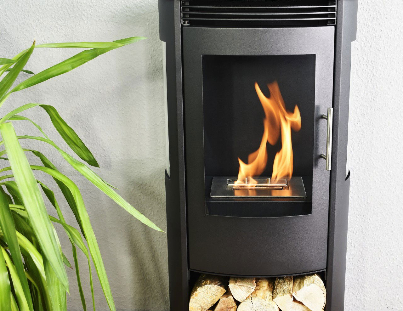 Glow Fire Göteborg Schwarz Ethanol Kamin