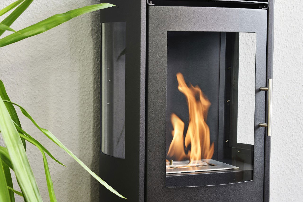 Glow Fire Göteborg Schwarz Ethanol Kamin