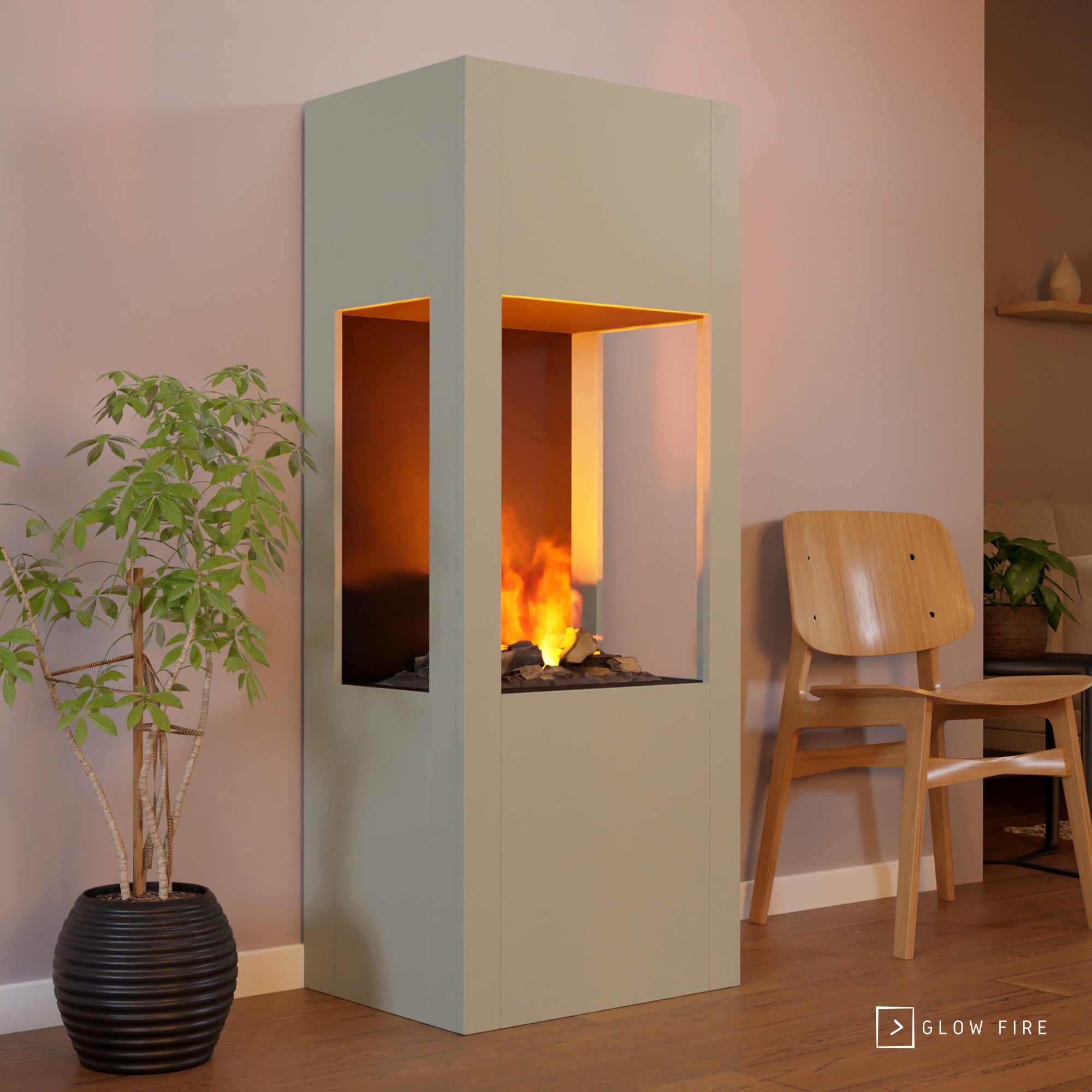 Cheminée électrique multicolore Glow Fire Böll