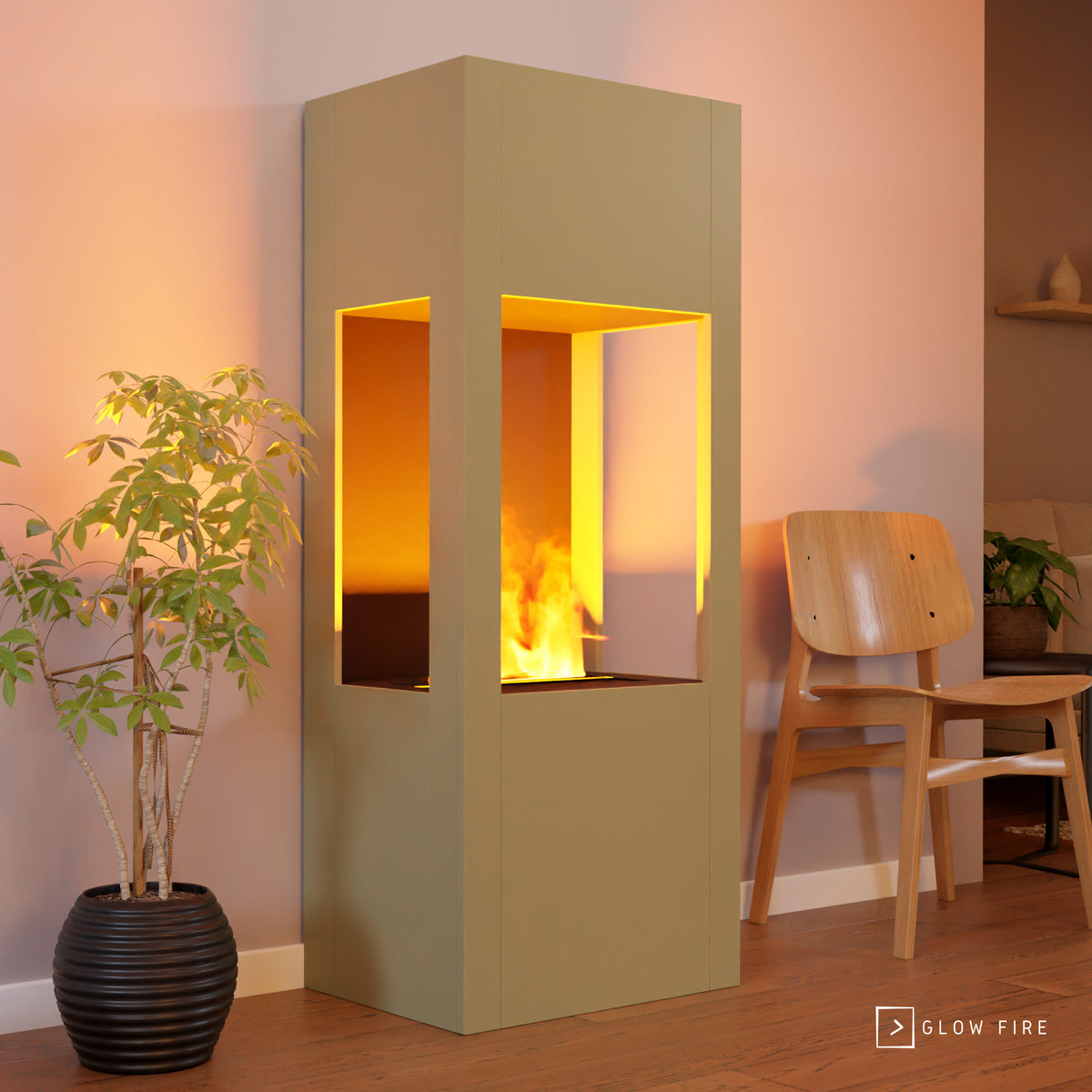 Cheminée électrique multicolore Glow Fire Böll