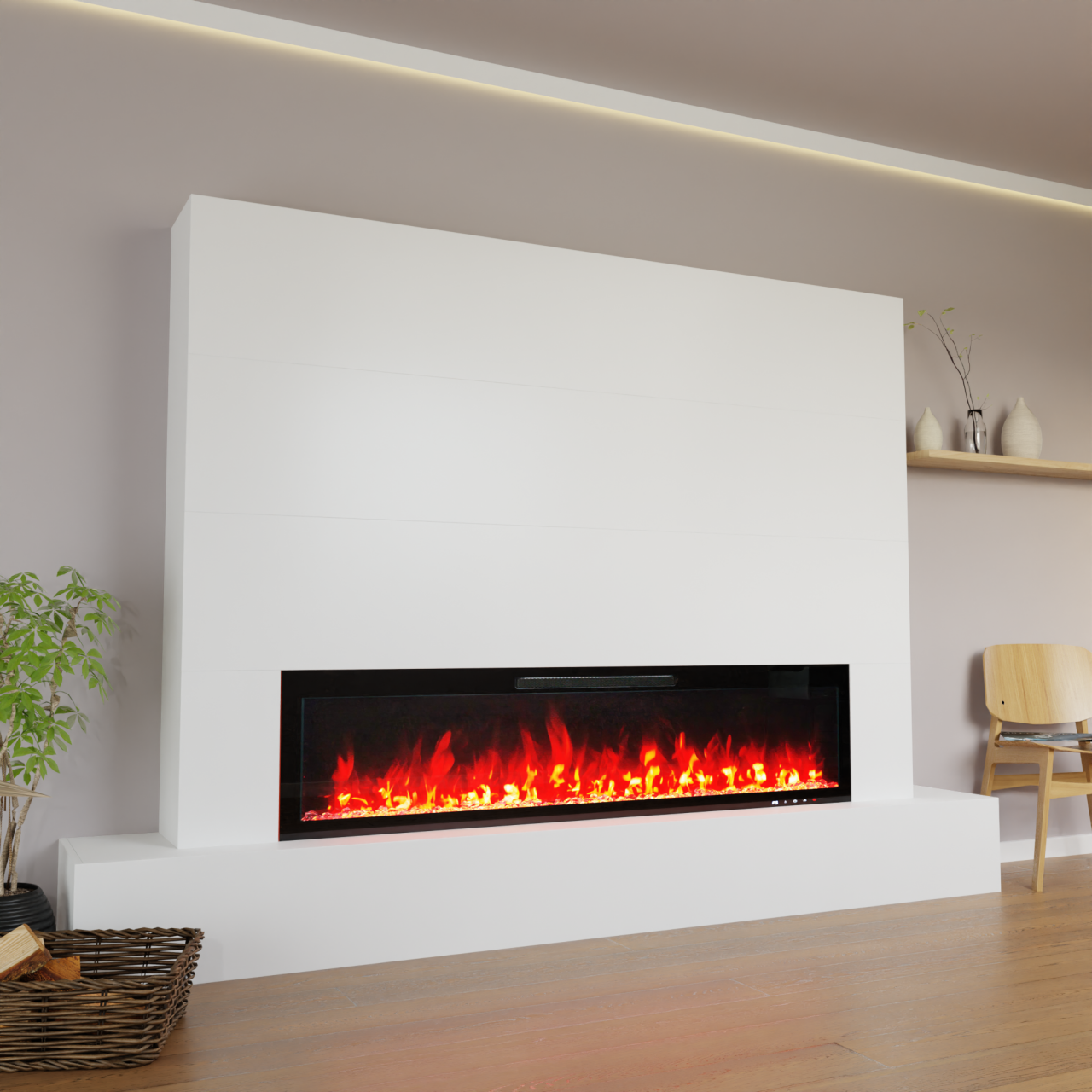 Glow Fire Fernsehwand mit LED-Kamin Inside 182