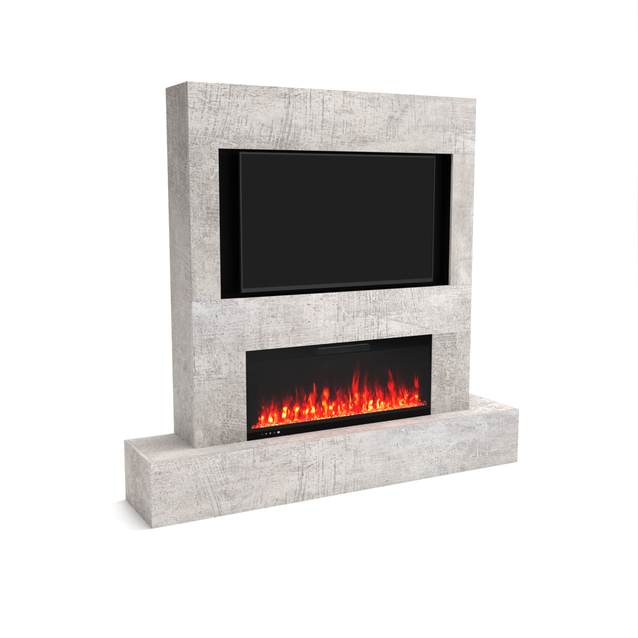 Glow Fire Fernsehwand mit integriertem LED-Kamin Inside 106