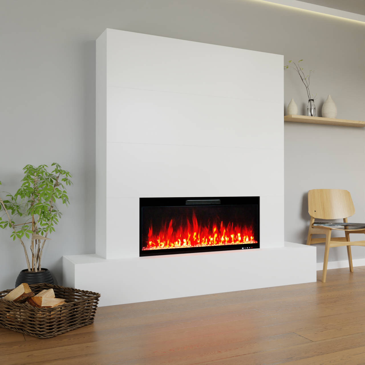 Glow Fire Fernsehwand mit LED-Kamin Inside 106