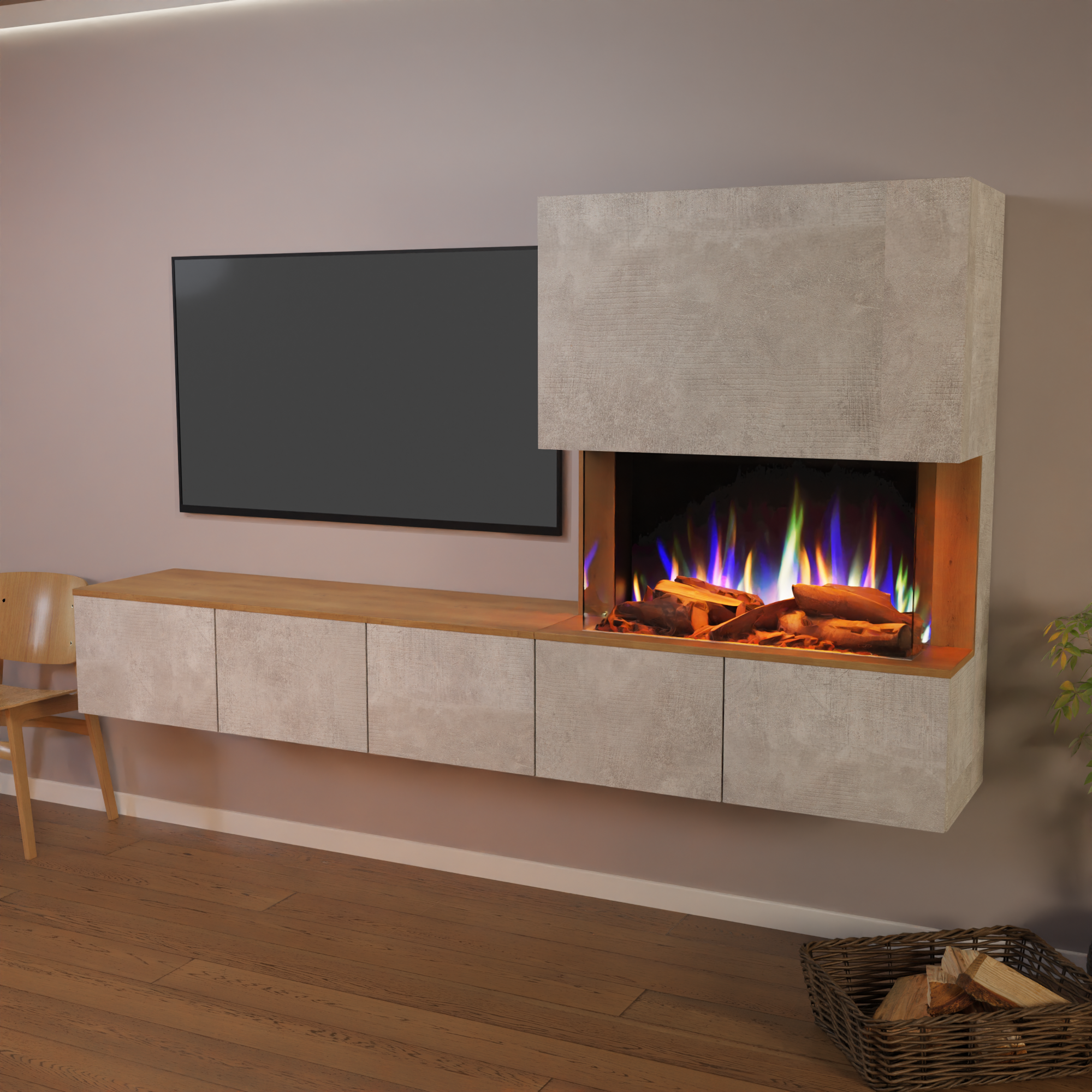 Glow Fire Elektrokamin CW5 Rechts E-Motion