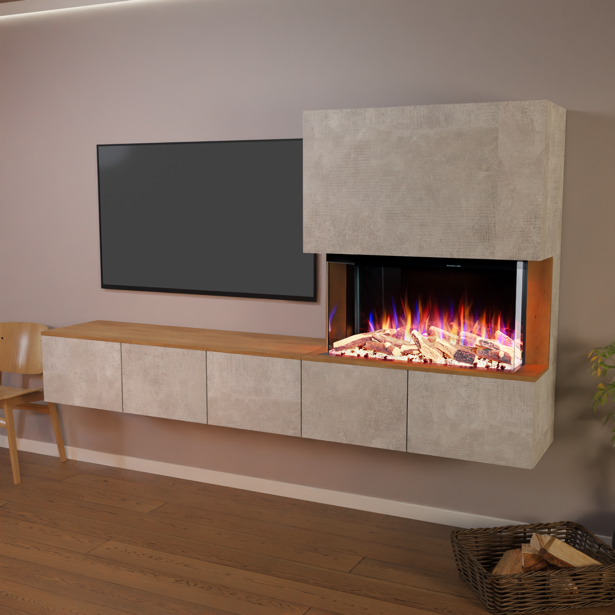 Glow Fire Elektrokamin CW5 Rechts E-Motion