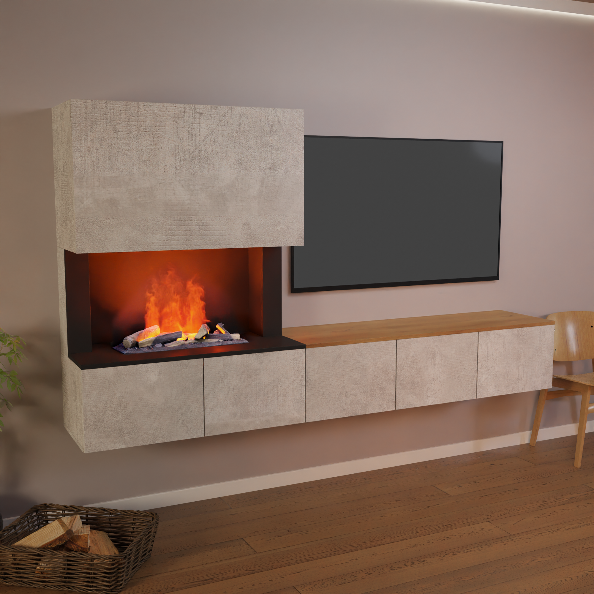 Glow Fire CW5 Wasserdampf Sideboard