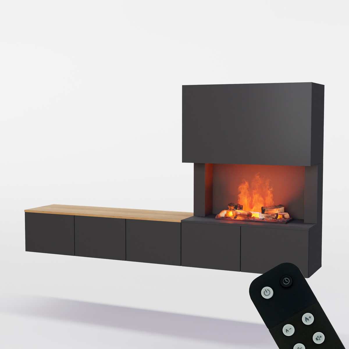Meuble avec système de vapeur d'eau Glow Fire CW5