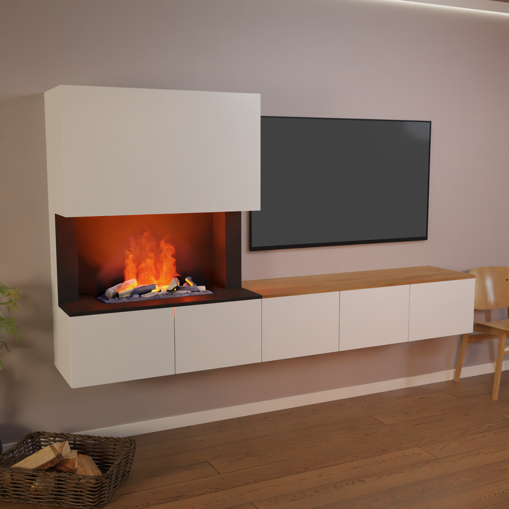 Glow Fire CW5 Wasserdampf Sideboard